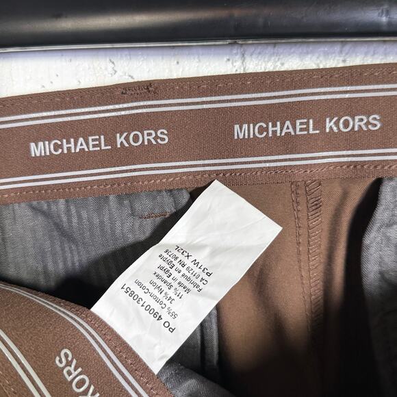 Michael Kors Men's Classic Fit Perform Fall Dress Pants Light Brown 31x32 $95 - Picture 8 of 9